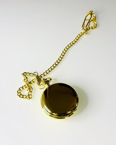 Klassische Mechanische Taschenuhr mit Doppelabdeckung – Manuell, Schwarz, Personalisierung mit Gravur