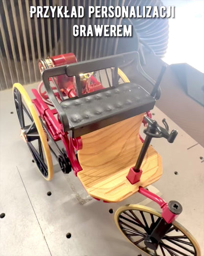 Retro Dreirad Benz Patent-Motorwagen - Sammlermodell, Personalisierung mit Gravur als Geschenk