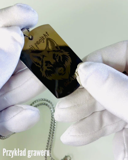 Militärischer ID-Anhänger "Erkennungsmarke" aus Edelstahl – Personalisierte Gravur
