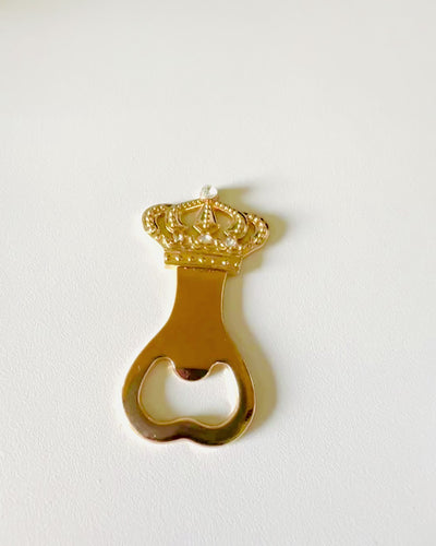 Flaschenöffner Krone des Königs - Farbe Gold, Möglichkeit der Personalisierung mit Gravur