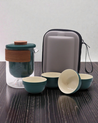 Bergexpedition – Reise-Teeset mit 4 Tassen