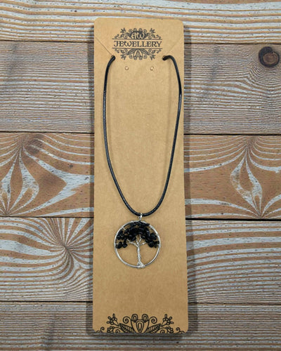 Halskette Baum des Lebens Kraft und Schutz – Schwarzer Achat